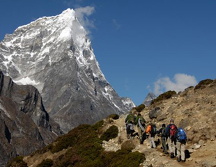 Trekking near Everest in Nepal